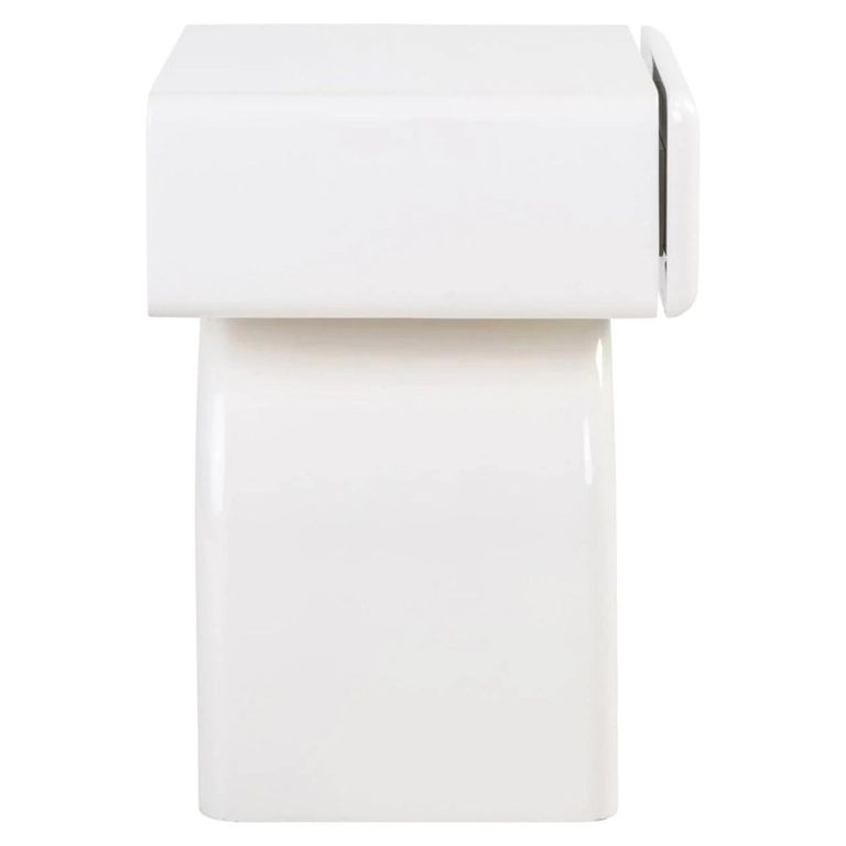Bennet End Table - 1 Drawer - White