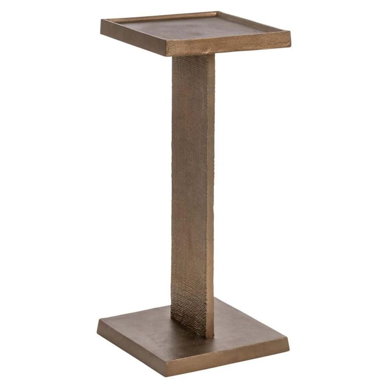 Foley End Table - Square - Antique Brass - Aluminium