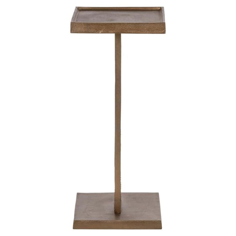 Foley End Table - Square - Antique Brass - Aluminium