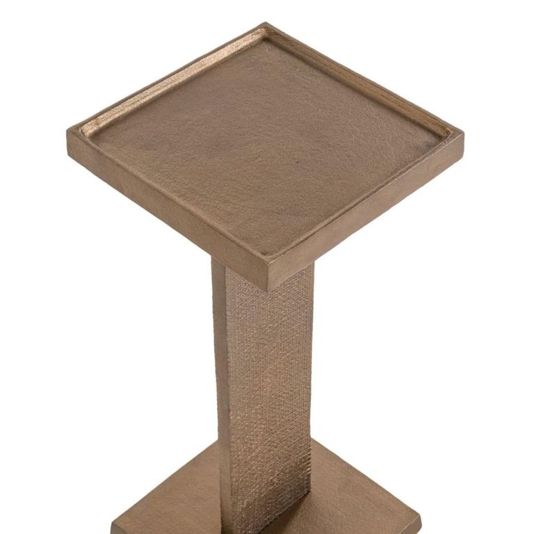 Foley End Table - Square - Antique Brass - Aluminium
