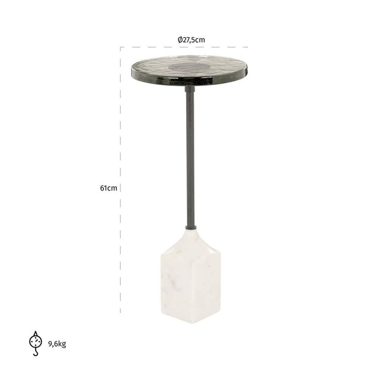 Aurora Glass Round Side Table