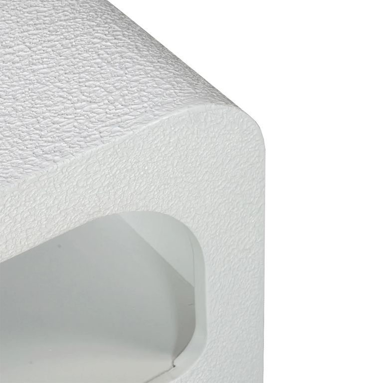 Geo White A Shape End Table