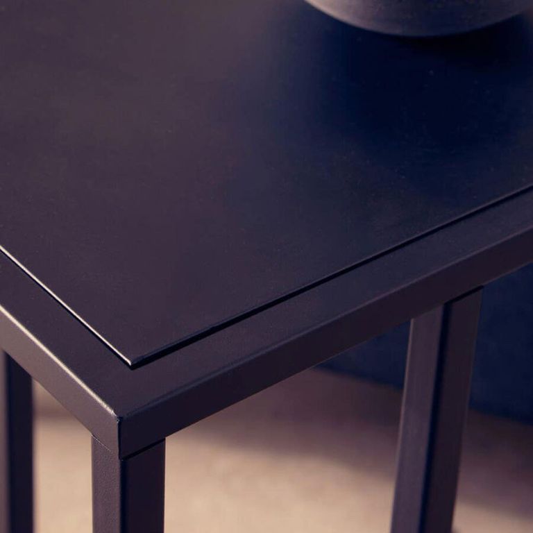 Acero Metal Side Table - Black