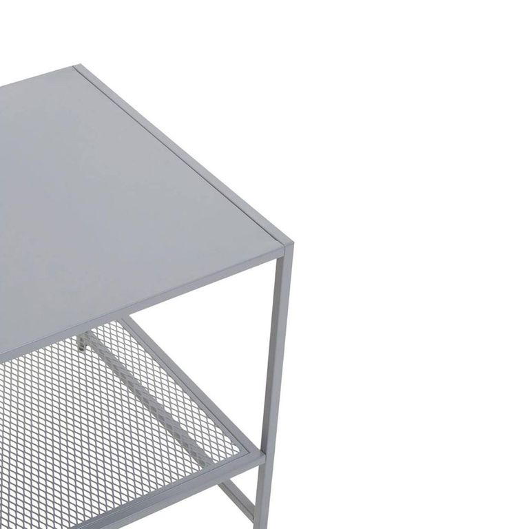 Acero Metal Side Table - Square - Grey