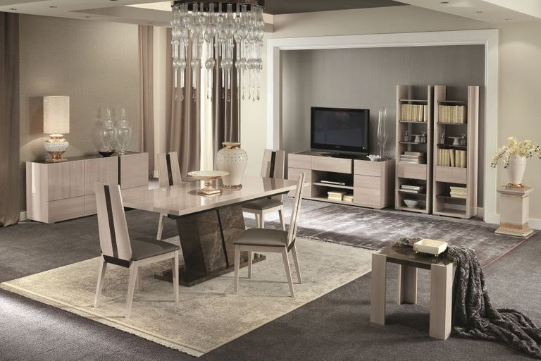 Teodora Lamp Table - Brown Gloss