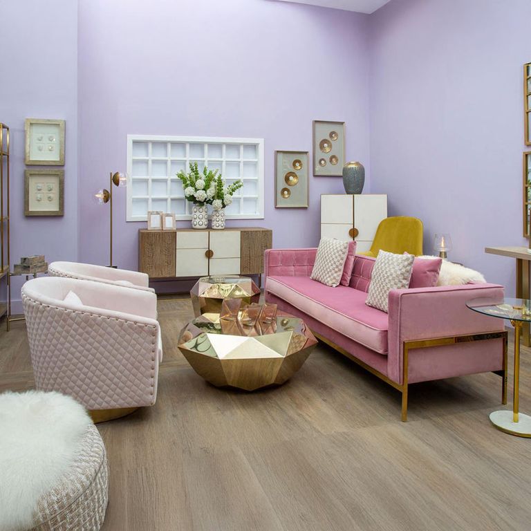 Allure Diamond Cut End Table - Champagne Gold -