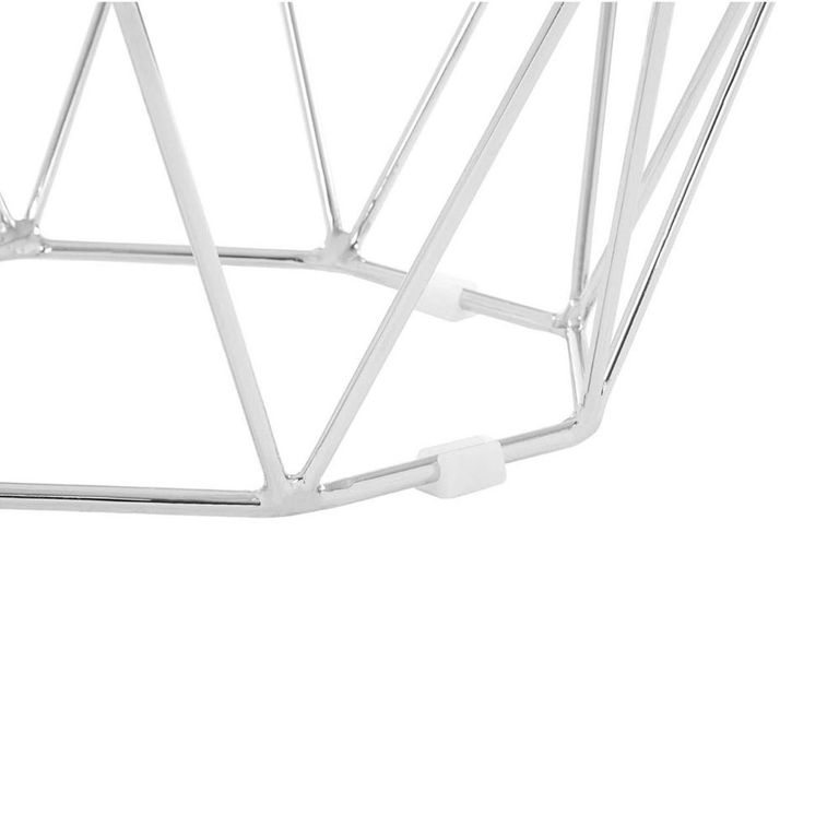 Allure End Table - Octagonal - Clear Glass - Chrome Base