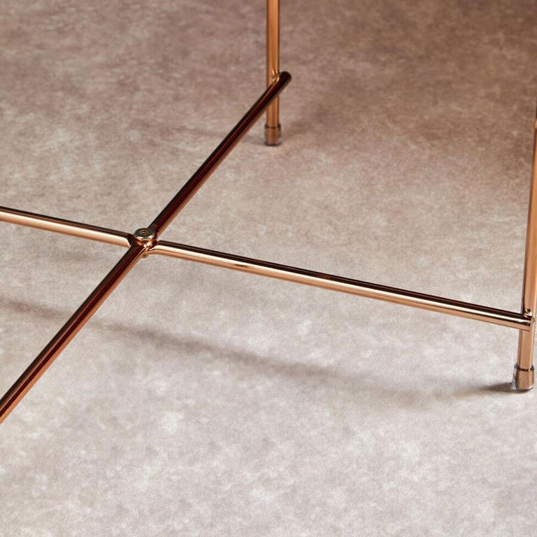 Allure Large Side Table - Round - Pink Mirrored