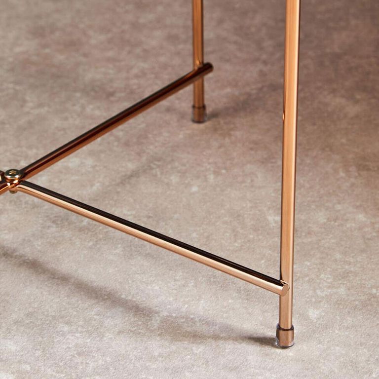 Allure Side Table - Round - Pink Mirrored