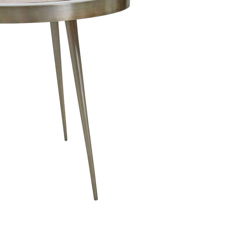 Almora Side Table - Round - Acacia Wood and Metal