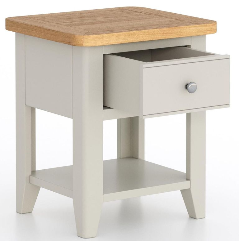 Arden Grey Painted 1 Drawer Lamp Table