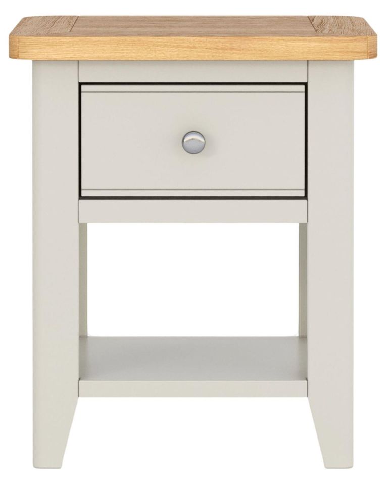 Arden Grey Painted 1 Drawer Lamp Table
