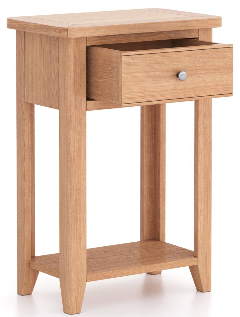 Arden Oak 1 Drawer Telephone Table