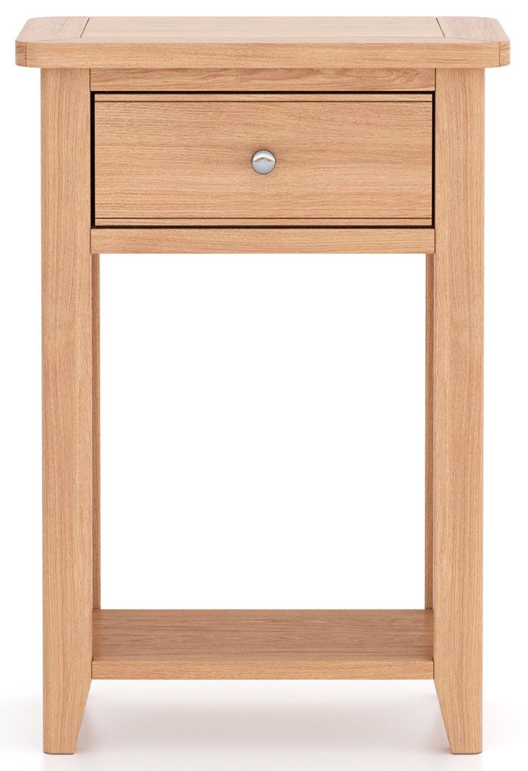 Arden Oak 1 Drawer Telephone Table