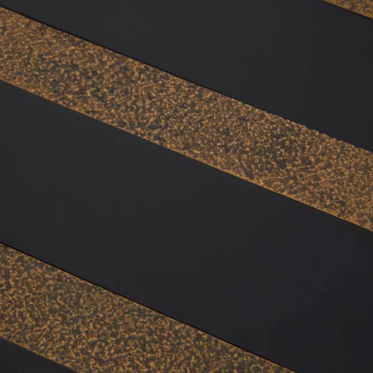 Aris Side Table - Round - Black Acacia Wood with Gold Base