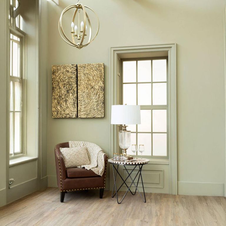 Artisan Side Table - Round - Brown Acacia Wood with Metal Hairpin Legs