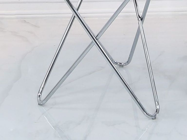 Atom Lamp Table - Round - Glass and Chrome