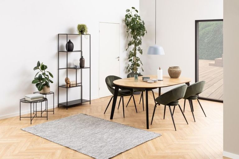 Avila Side Table - Large - Round - Black Marble Effect