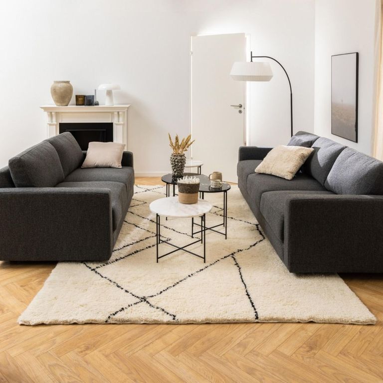 Avila White Marble Round Side Table