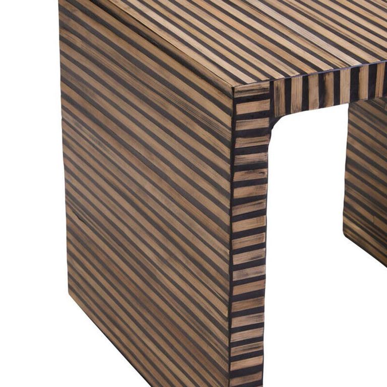 Bambusa Side Table - Square - Bamboo Inlay