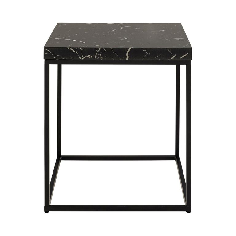 Barossa Side Table - Square - Black Marble Effect