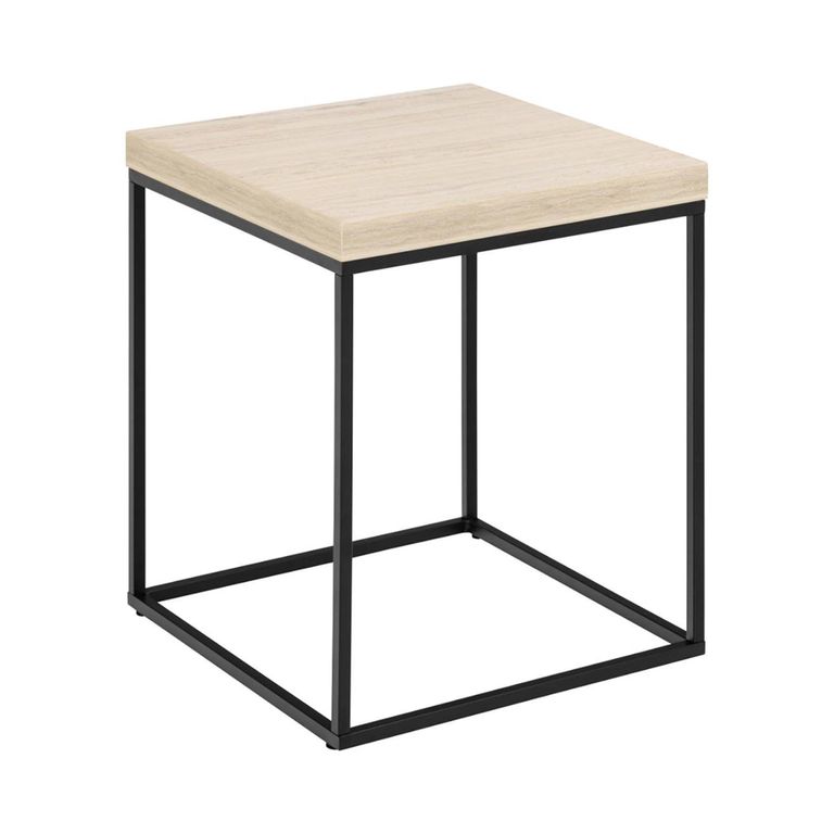 Barossa Side Table - Square - Travertine Effect