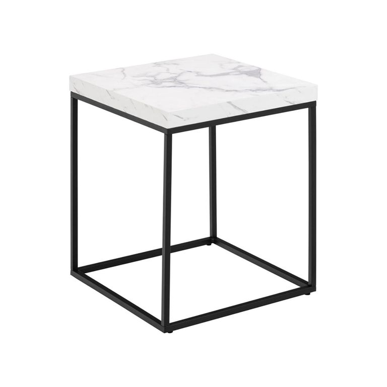Barossa Side Table - Square - White Marble Effect