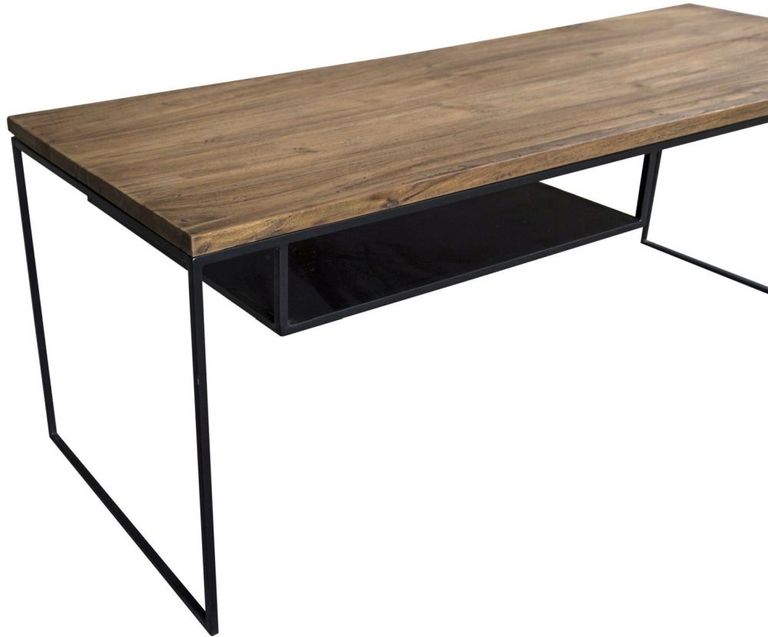 Bastia Teak Wood Slim Coffee with Lamp Table