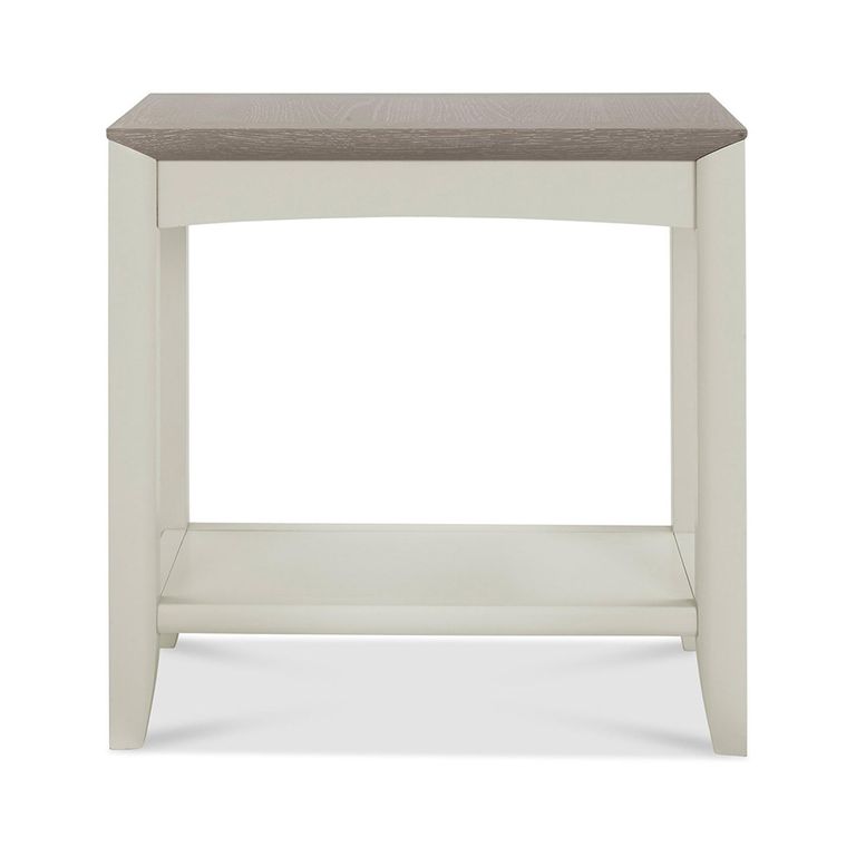 Bergen Grey Washed Oak & Soft Grey Side Table
