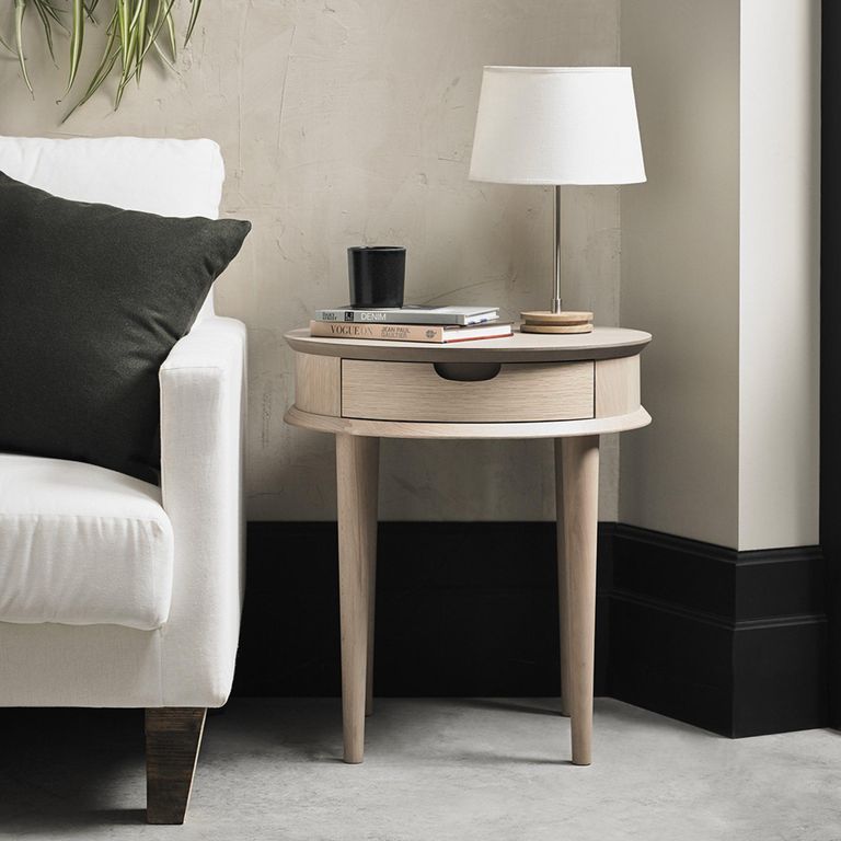 Dansk Scandi Oak Lamp Table - 1 Drawer