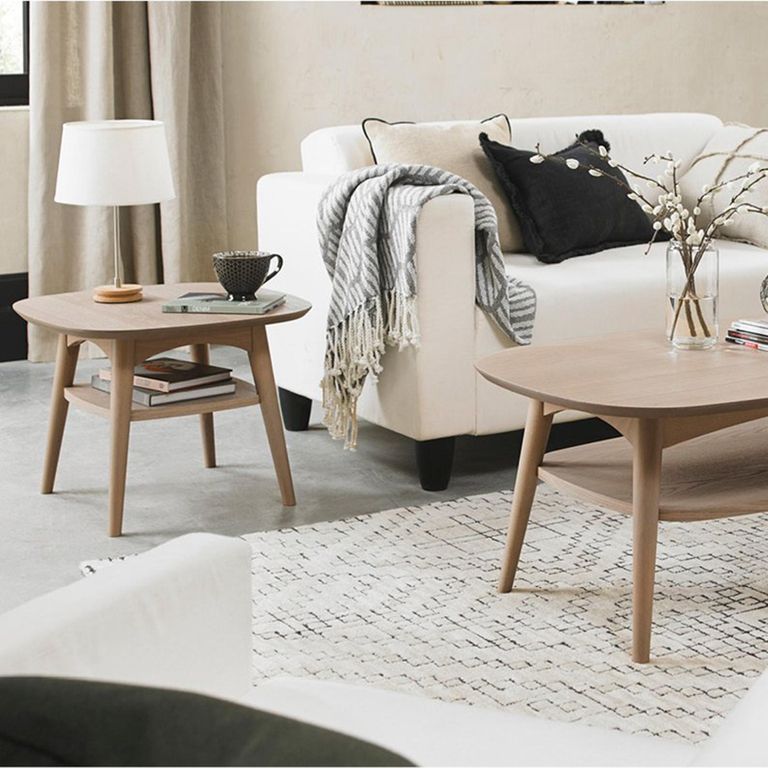 Dansk Scandi Oak Lamp Table - 1 Shelf