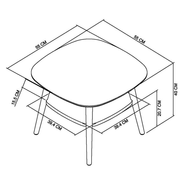 Dansk Scandi Oak Lamp Table - 1 Shelf