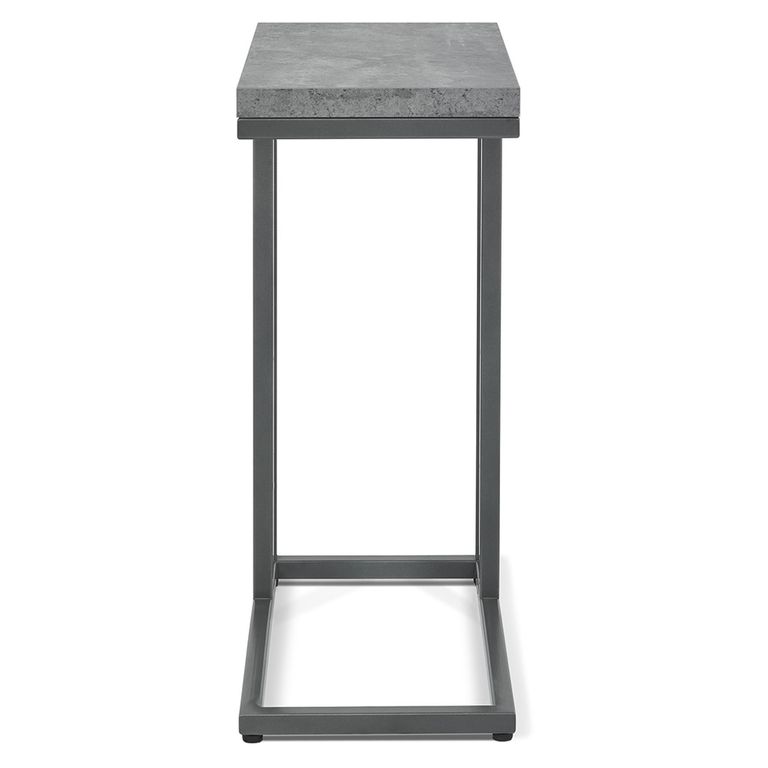 Renzo Zinc & Dark Grey Narrow Side Table
