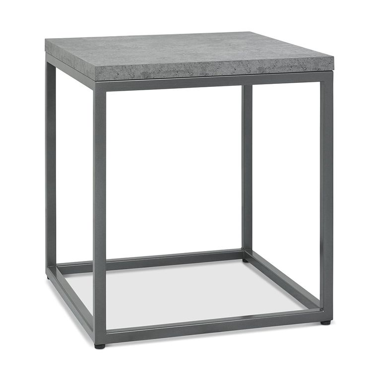 Renzo Zinc & Dark Grey Side Table
