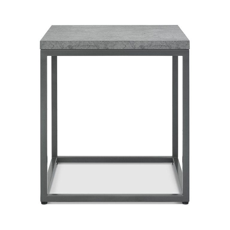 Renzo Zinc & Dark Grey Side Table