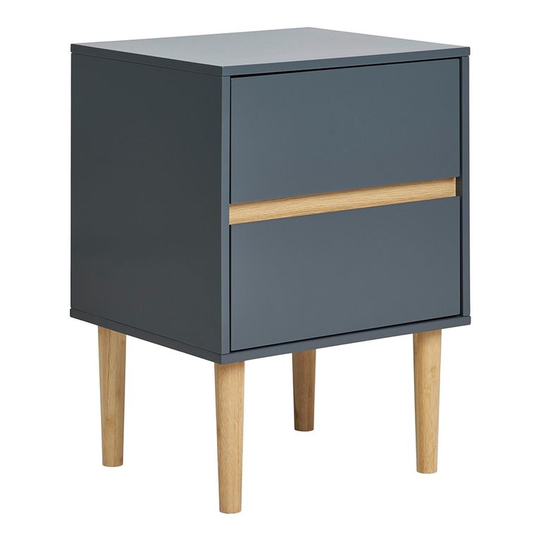 Bisley Side Table - 2 Drawer - Dark Grey