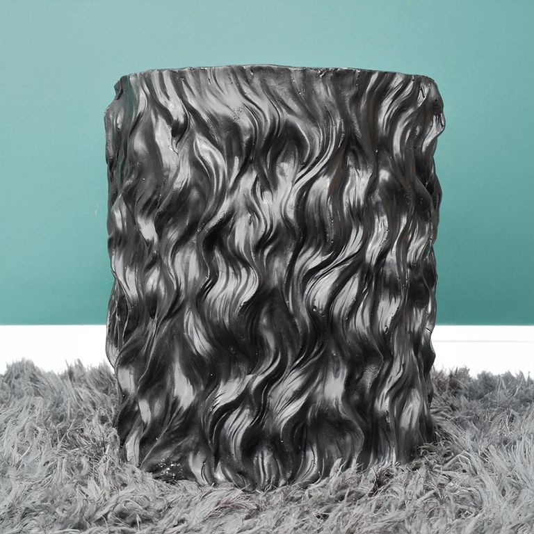 Side Table - Black and Gold - Monkey - Resin - Metal