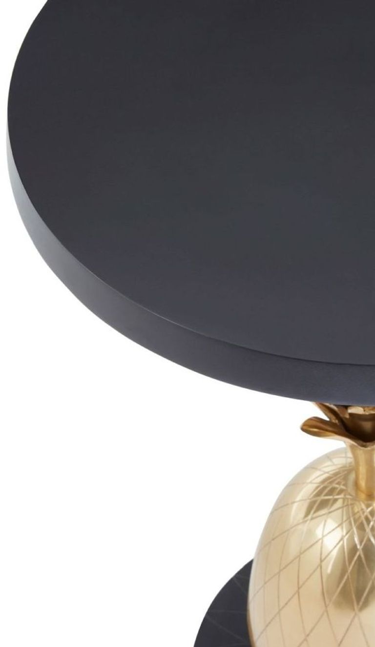Boho Side Table - Brass Pineapple - Round