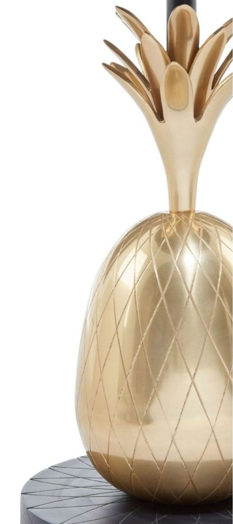 Boho Side Table - Brass Pineapple - Round