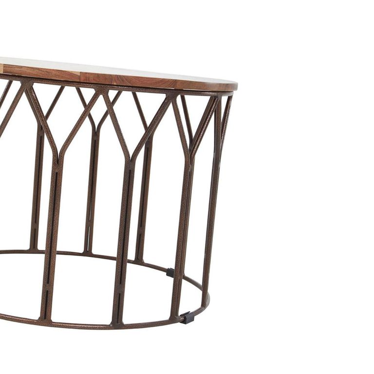 Boho Side Table - Large Round - Mango Wood