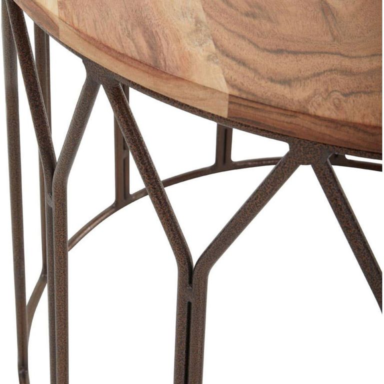 Boho Side Table - Large Round - Mango Wood