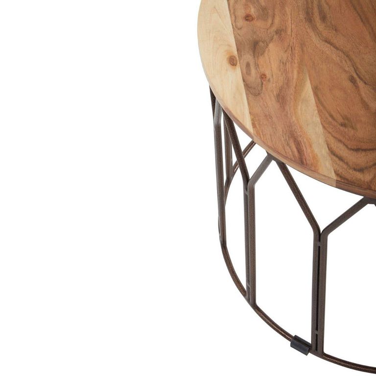 Boho Side Table - Large Round - Mango Wood