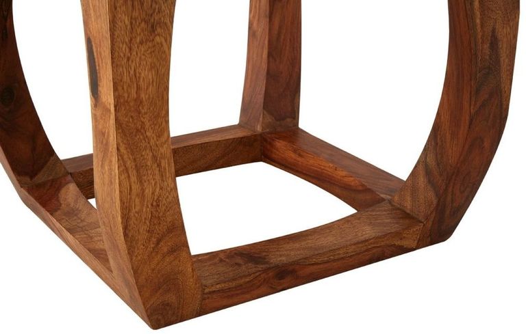 Boho Stool - Woven Jute and Sheesham Wood