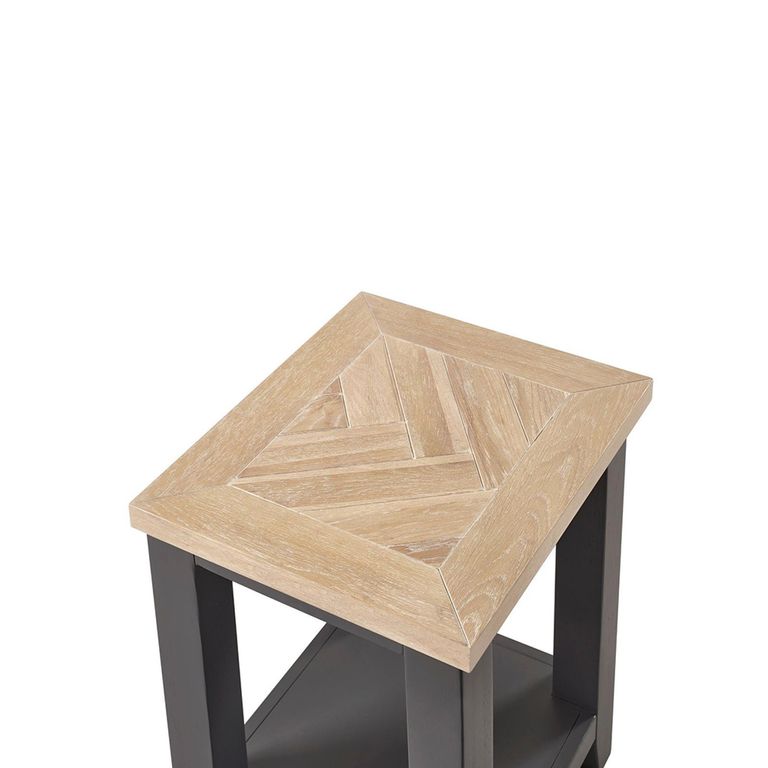 Bordeaux Lamp Table with Shelf - Grey