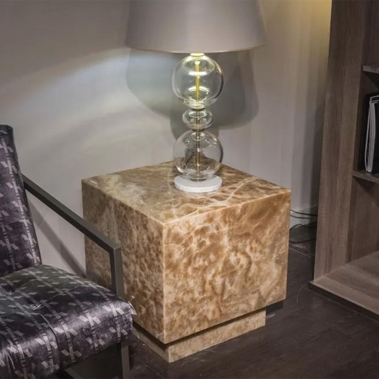 Box Lamp Table - Marble - Variation Available