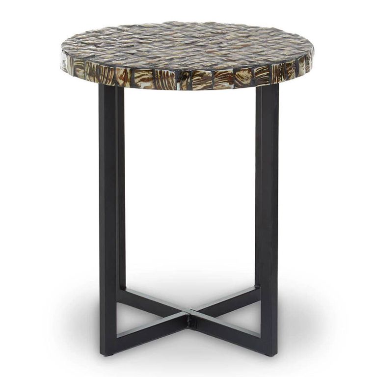 Branna Side Table - Round - Mother of Pearl