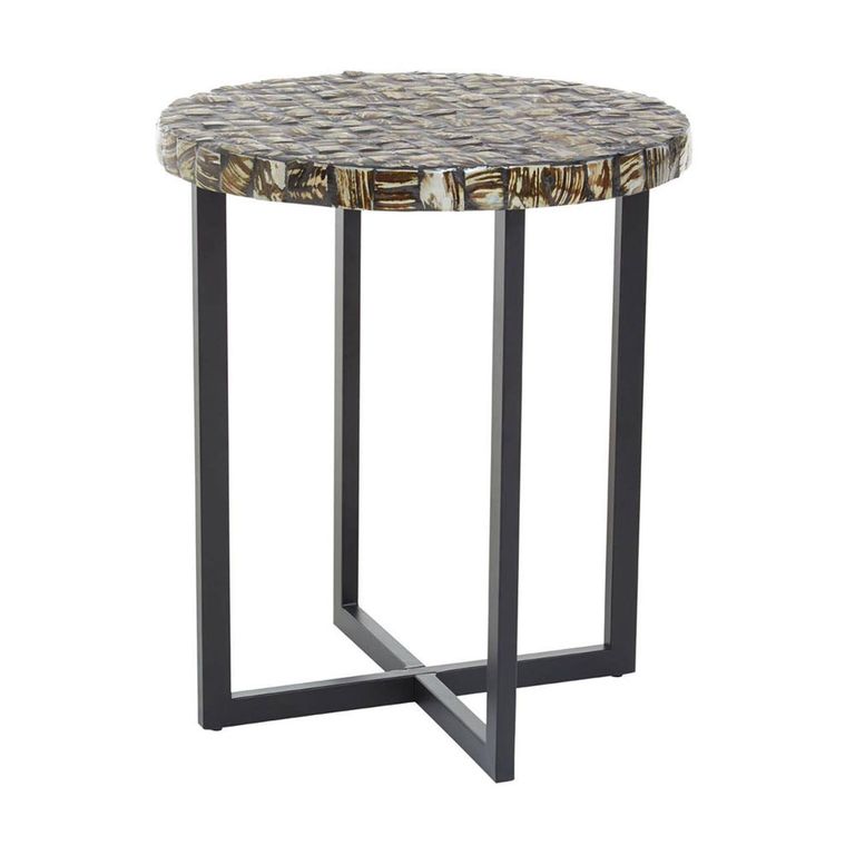 Branna Side Table - Round - Mother of Pearl