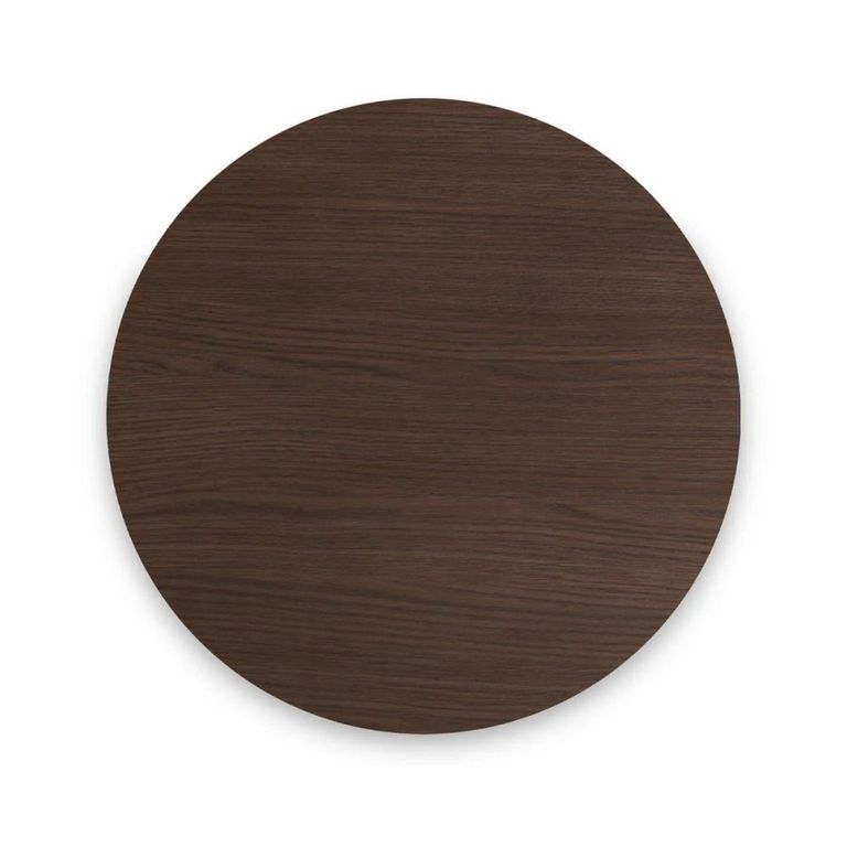 California Bobbin Round Side Table - Dark Oak