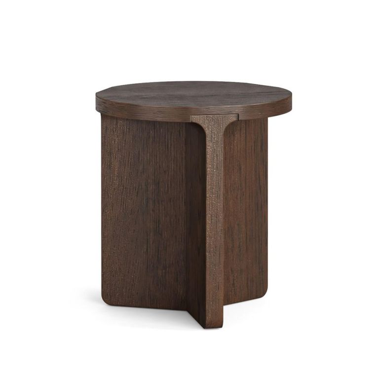 California Side Table - Round - Dark Oak