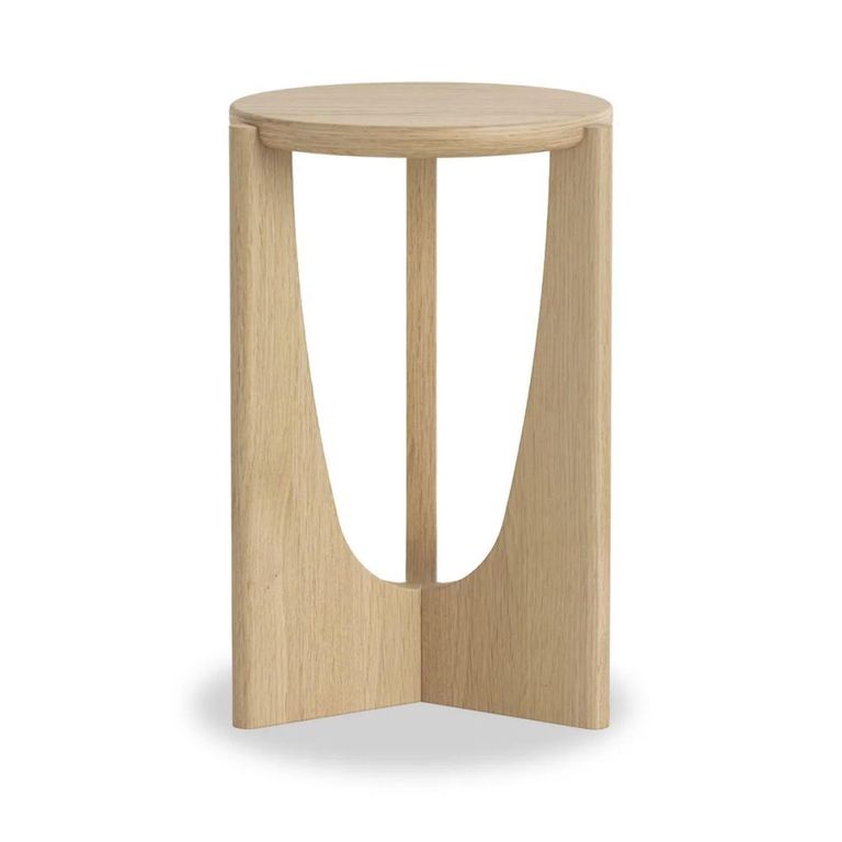 Cara Round Side Table - Oak